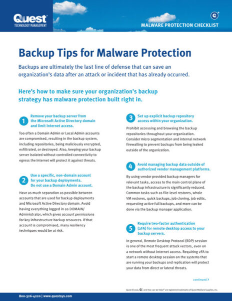 Backup Tips handout