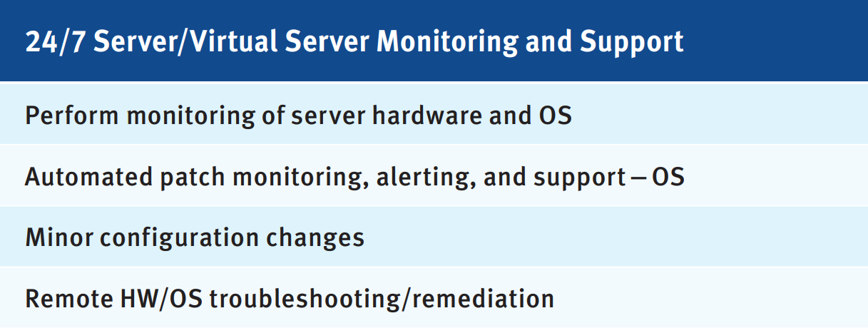 Server/Virtual Server Monitoring and Support